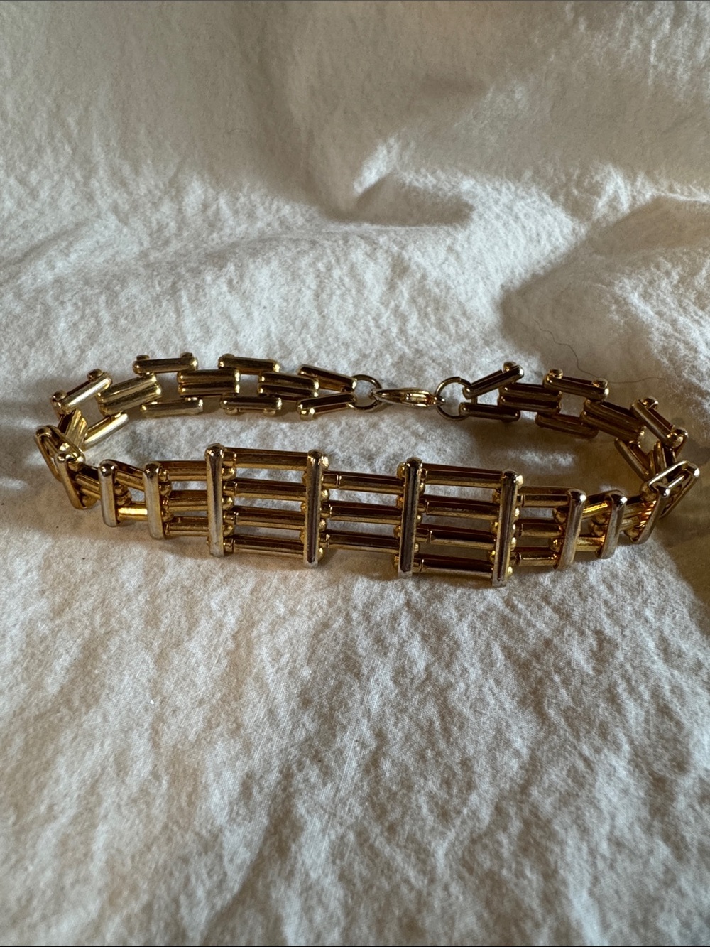 Gold Link Vintage 8” GoldTone Bracelet Elegant Women Jewelry